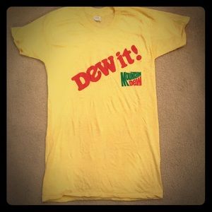 Vintage Mountain Dew T-Shirt Yellow Dew It!